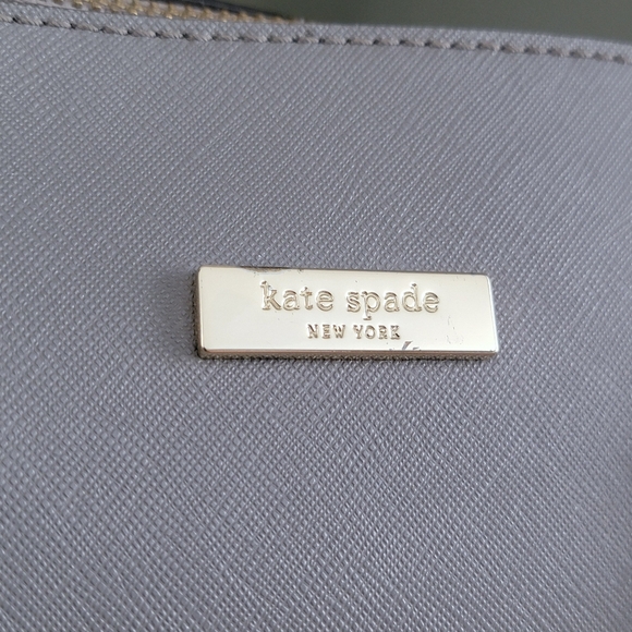 Kate Spade WKRU4878 Tilden Place Satchel Gray Saffiano Leather Bag - Picture 12 of 16